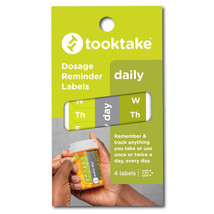 2 pack Daily Medication Pill Bottle Tracking Dosage Reminder 4 Labels per Pack - £3.25 GBP