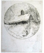 Original 1878 John Mackie Falconer Handsigned Etching Oldest House in St... - $197.99