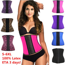 New Women Latex Rubber Waist Training Body Shaper Cincher Underbust Corset - £15.96 GBP