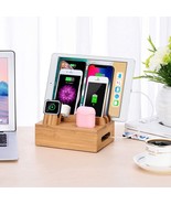 Eco-friendly bamboo docking station and organizer for multiple devices +... - £23.63 GBP