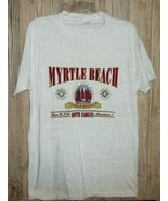 Vintage 90s Myrtle Beach T Shirt XL Gray Sailboat World Regatta  - £11.55 GBP