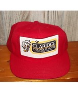 Vintage Claridge Casino Hotel Snapback Cap Mesh Trucker Hat Red Atlantic... - €8,68 EUR