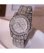 luxury women watch rhinestone ceramic crystal Quartz watch Lady Dress Wa... - $75.44 CAD