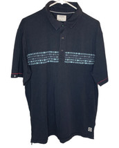 Linksoul Polo Shirt Mens Size Large Black Golf Short Sleeve Tempus Fugit... - $13.09