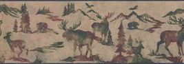 Wildlife Outdoors Moose Lodge OA8154B Wallpaper Border - £24.14 GBP