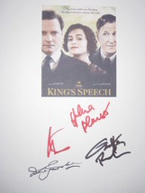 The Kings Speech Signed Movie Film Screenplay Script X4 Autograph Colin Firth Ge - £15.73 GBP