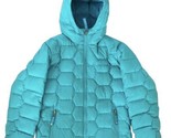 MARMOT Youth Medium Turquoise Quilted 700 Fill Duck Down Coat Jacket - $39.99