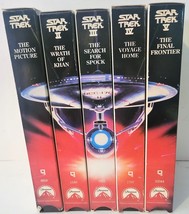 1991 STAR TREK MOVIE COLLECTION 5 VHS TAPES BOX SET - £8.09 GBP