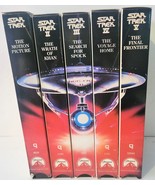 1991 STAR TREK MOVIE COLLECTION 5 VHS TAPES BOX SET - £8.15 GBP
