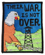 Their War Is Not Over Bald Eagle POW &amp; MIA USA Embroidered Iron On 4.25&quot;h Patch - £4.80 GBP