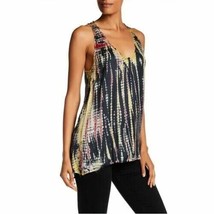 Zadig &amp; Voltaire Trock Tie and Dye Tank Top Skull Buttons Asymmetric Col... - $24.08