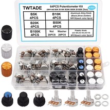 Twtade 64Pcs Potentiometer Kit Wh148 B5K B10K B20K B50K B100K Ohm Linear... - £27.00 GBP