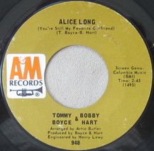 Tommy Boyce &amp; Bobby Hart -  Alice Long, Vinyl, 45rpm, 1968, Very Good co... - $73.76 MXN