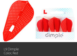 L-Style Dimple Champagne &quot;Z&quot; Lc9 Dart Flight Red set of 3 Flights - £5.98 GBP