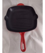 Crofton 11&quot; Square Red Enamel Cast Iron Skillet Frying Pan Double Pour - £15.27 GBP