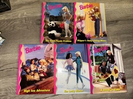 Barbie &amp; Friends Book Club Books Lot of 4 Hardcover Pink 90s Grolier Vintage - £10.82 GBP