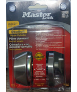 Master Lock DSO0615 Single Cylinder Deadbolt, Satin Nickel, Fits most do... - $468.86 MXN