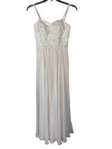 Aqua Womens White Spaghetti Strap Full-Length Fit Flare Formal Dress Siz... - £42.65 GBP