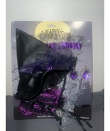 NWT Womens Witch Halloween Accessory Kit Earrings Headband Choker Gloves... - $582.03 MXN