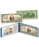 USA $2 Dollar Bill PEANUTS Charlie Brown &amp; Gang Legal Tender Certified - £14.78 GBP