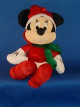 MINNIE MOUSE Stuffed Plush Animal Toy Christmas Santa Hat - $4.94