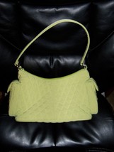 Vera Bradley Key Lime Green Microfiber Shoulder Bag EUC - £20.61 GBP