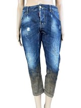 RRP 755 $ Dsquared2 jeans cropped color fango in edizione limitata Tagli... - $398.71