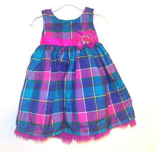 Holiday Editions Toddler Girls Multicolor Plaid Dress Size 24 Months NWT - £12.78 GBP
