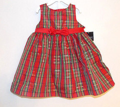 Holiday Editions Infant Girls Christmas  Plaid Dress Sizes 24M, 2T, 4T, 5T  NWT - £13.83 GBP
