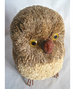 Handcrafted Owl Figure 7" Natural Materials Excellent Collectible Gift Vintage  - $16.72