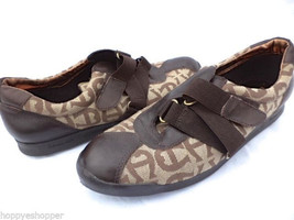 Etienne Aigner Giana Women 7.5 Sneaker Shoes Flats Zigzag Velcro Signatu... - $41.78