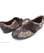 Etienne Aigner Giana Women 7.5 Sneaker Shoes Flats Zigzag Velcro Signatu... - $58.63 CAD