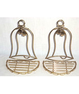Solid Brass Decorative Wall Sconces Bell Shaped Shelves Decor Vintage - $23.48 CAD