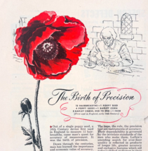 1948 Lufkin Precision Tool Advertisement Vintage Shop Tools Poppy Flower... - $29.99
