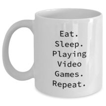 Eat. Sleep. Playing Video Games. Repeat., White Coffee Mug for Playing Video Gam - £13.22 GBP+