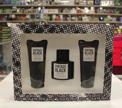 Vintage Black by Kenneth Cole 3-PCs men set, 3.4 oz + Aftershave + Body Wash - £63.13 GBP