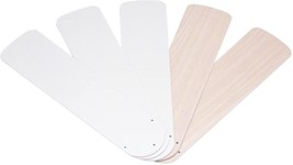 52-Inch White/Bleached Oak Replacement Fan Blades, 5-Pack By Westinghouse - £42.30 GBP