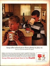 Vintage Magazine Ad 1963 Campbell&#39;s Soup After School Soup d2 nostalgic - $22.24