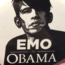 Emo For Obama Political Pin Button 2008 Humor Funny - £17.72 GBP