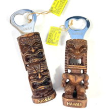 Tiki Polynesia Hawaii Souvenir 2 Bottle Opener Bundle w/Tags Resin God Idol - $19.20