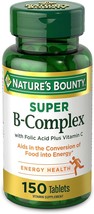 Nature&#39;s Bounty Super B Complex with Vitamin C &amp; Folic Acid, Immune &amp; Energy Sup - £35.16 GBP