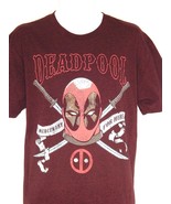DEADPOOL T-Shirt  Mens Large NEW Red Retro Vintage Graphics Logo Marvel ... - £14.73 GBP
