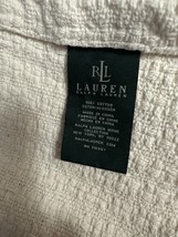RALPH LAUREN RINGSPUN BASKETWEAVE 100% COTTON TWIN  IVORY BLANKET PRE OWNED - $54.98