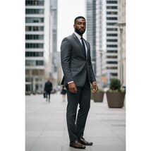 Joseph And Feiss Men's Suit Jacket Blazer Pure New Wool Black 40R  - $49.49