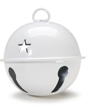 Metal Christmas Ball Ornament 1055910- White Bell  - £2.16 GBP