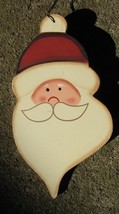 73 - Santa Face Wood Christmas Ornament - £1.80 GBP