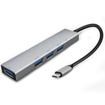 Usb-C Type C To Usb 3.0 4 Port Hub Adapter Usb-C Aluminum Slim Thunderbo... - £73.53 GBP