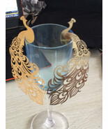 100pieces Wedding Table Decoration,Peacock Place Cards,Wine Glass Place ... - $29.00