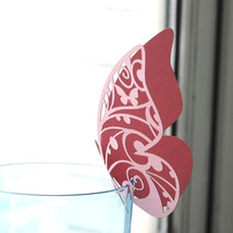 100pcs Table Place Cards,Butterfly Place Cards for Wine Glass  - £23.12 GBP