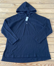 old navy NWT women’s ribbed hooded shirt size S black O6 - £9.10 GBP